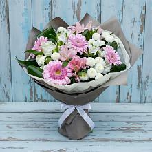 Букет цветов из:  Герберы, Альстромерии и Хризантемы в Шумский