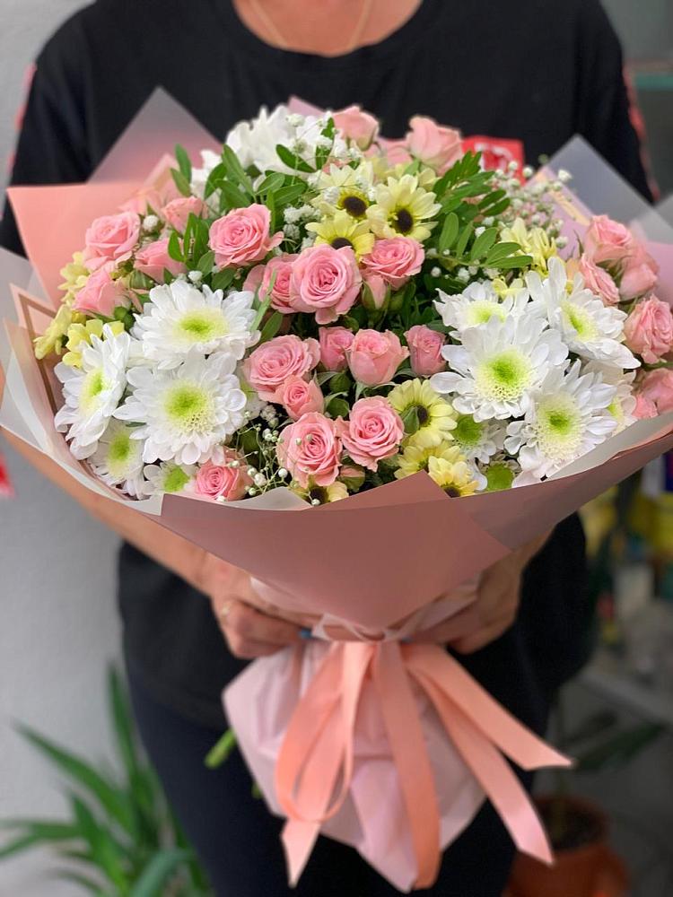 Букет цветов из: Розы и Хризантемы в Шумский