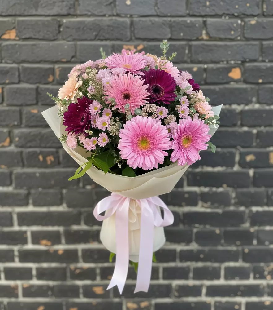 Букет цветов из: Герберы и Хризантемы в Шумский