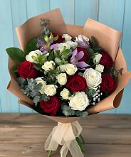 Букет цветов из:  Розы и Альстромерии #REPLACE_PRED# Шумский
