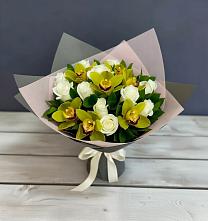 Букет цветов из:  Орхидеи и Розы в Шумский