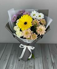 Букет цветов из:  Розы, Герберы и Хризантемы #REPLACE_PRED# Шумский