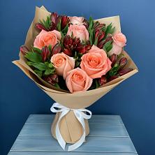 Букет цветов из:  Розы и Альстромерии в Шумский