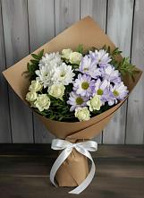 Букет цветов из:  Хризантемы и Розы в Шумский