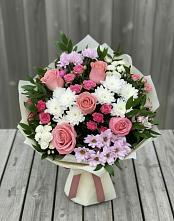 Букет цветов из:  Альстромерии, Гвоздики, Розы и Хризантемы #REPLACE_PRED# Шумский