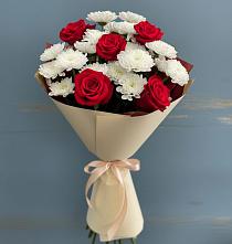 Букет цветов из:  Розы и Хризантемы в Шумский