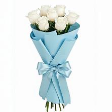 Букет 7 белых роз Проуд в Шумский