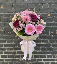 Букет цветов из:  Герберы и Хризантемы в Шумский