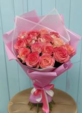 Букет 15 Розовых роз Равель в Шумский